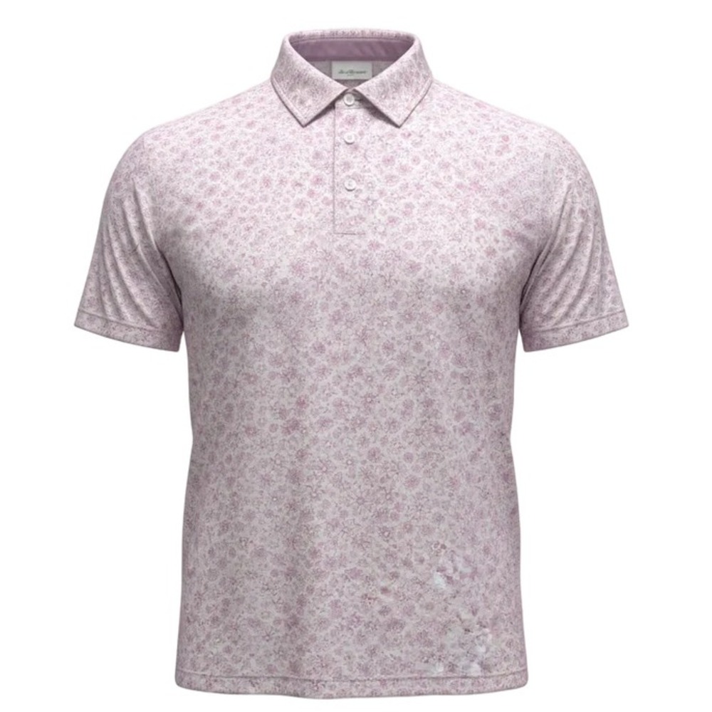 Sandcrane Golf Floral Polo Shirt Purple Size Large New With Tags
